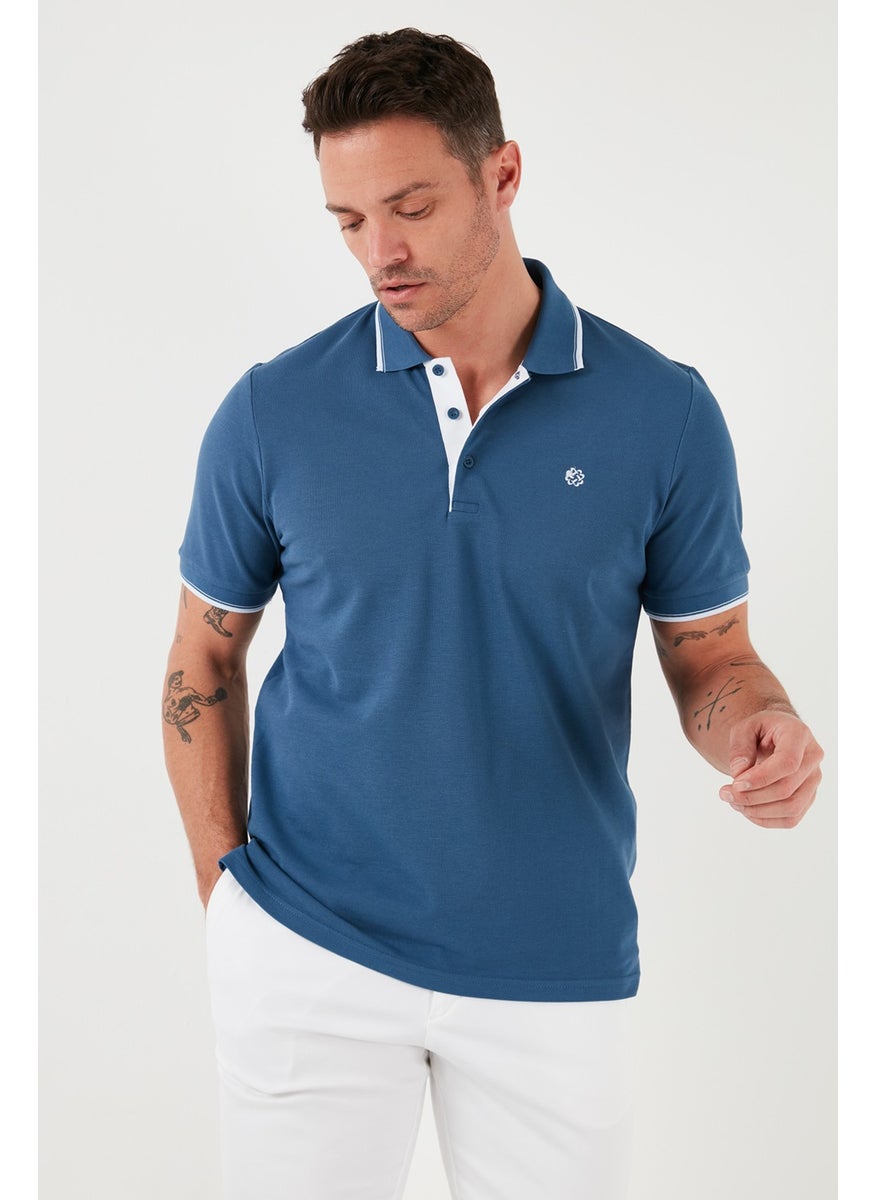 Cotton Buttoned Slim Fit Polo T Shirt Men's Polo T Shirt 5902118