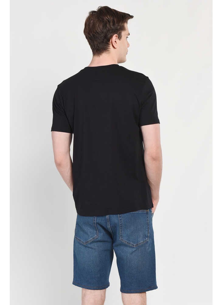 GAYLEY Black Crew Neck Men's T-shirt