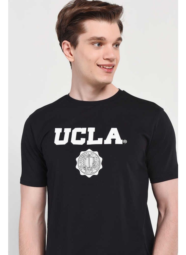 GAYLEY Black Crew Neck Men's T-shirt