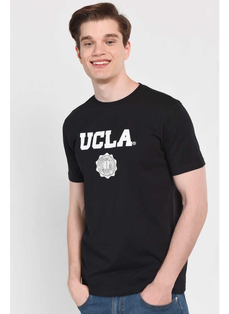 GAYLEY Black Crew Neck Men's T-shirt