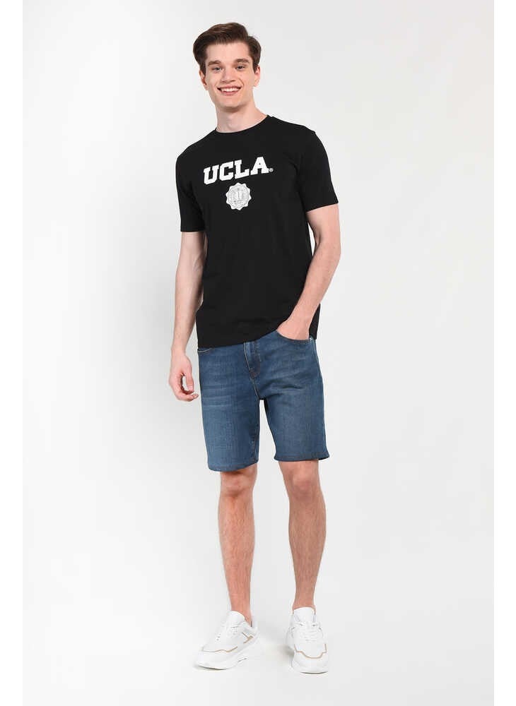 GAYLEY Black Crew Neck Men's T-shirt