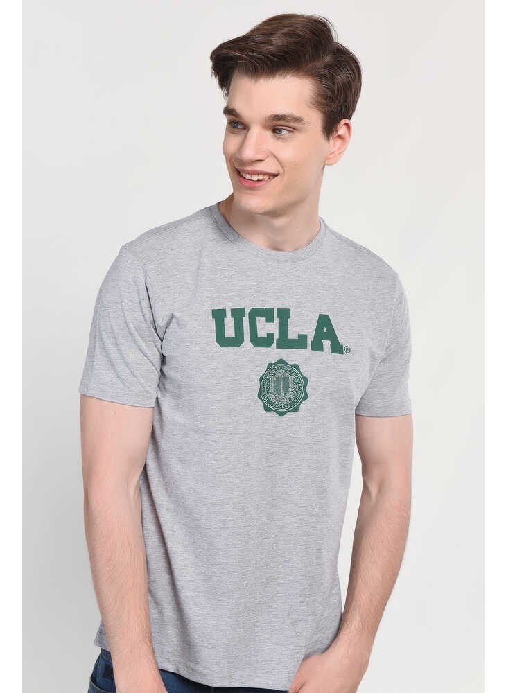 GAYLEY Gray Crew Neck Men's T-shirt