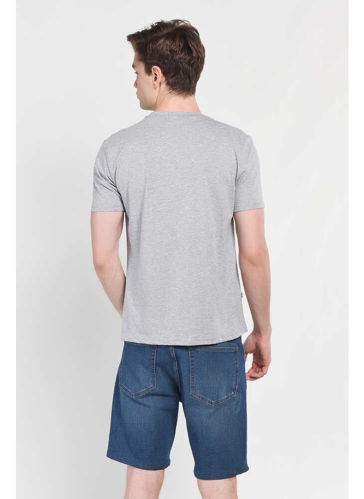 GAYLEY Gray Crew Neck Men's T-shirt