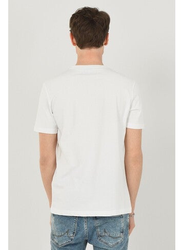 GAYLEY White Crew Neck Men's T-shirt