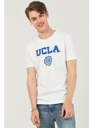 GAYLEY White Crew Neck Men's T-shirt
