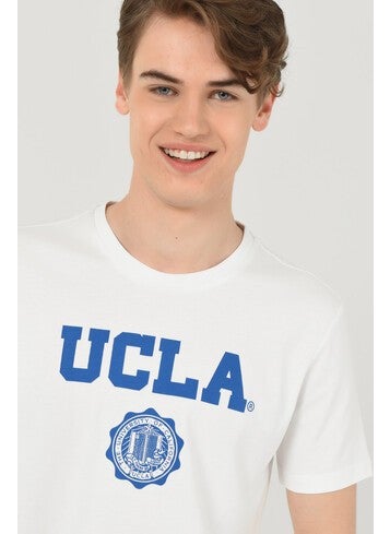 GAYLEY White Crew Neck Men's T-shirt