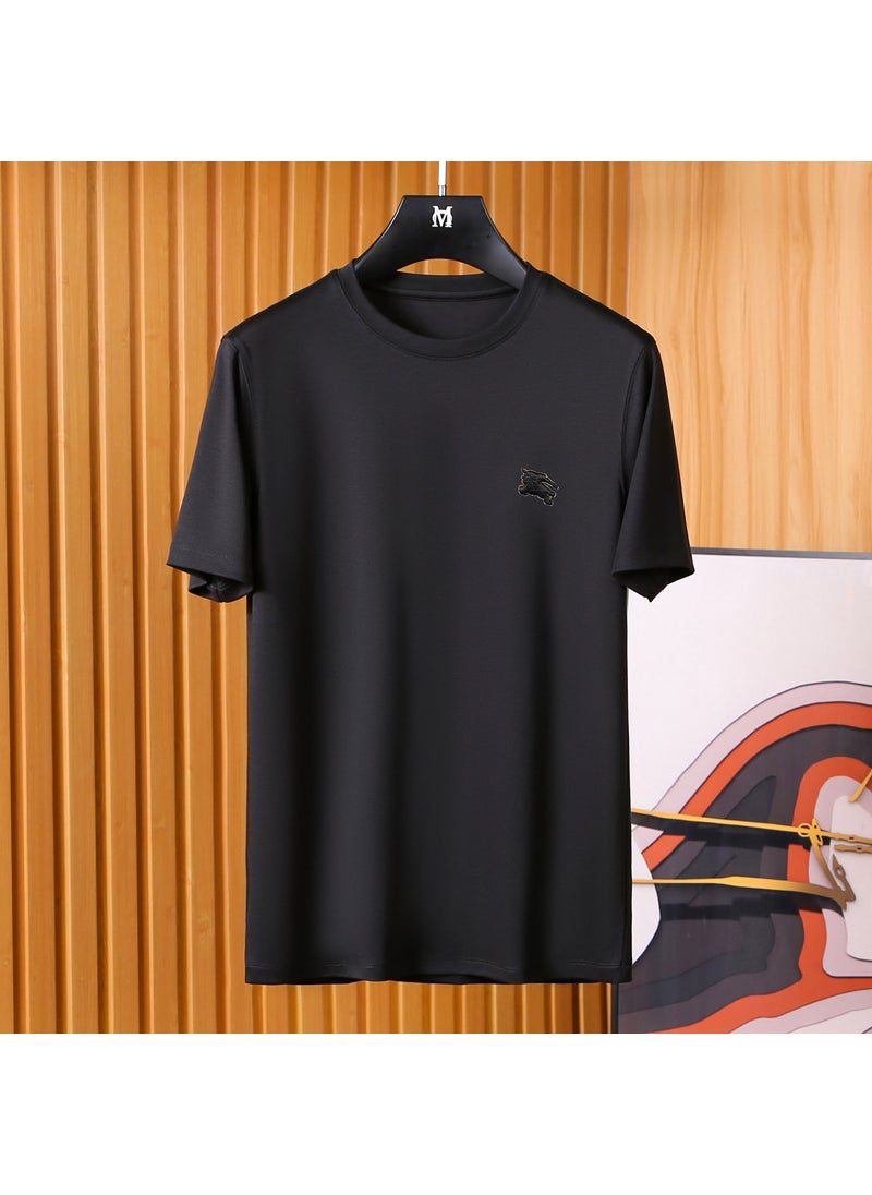 Soft Modal Xinjiang Cotton Mens Summer Tee TES105 Black