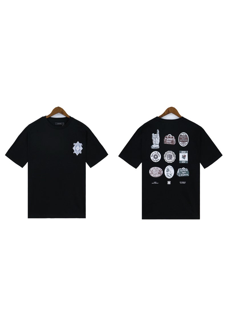 Vintage Amiri Loose Fit Cartoon Print Tee Black