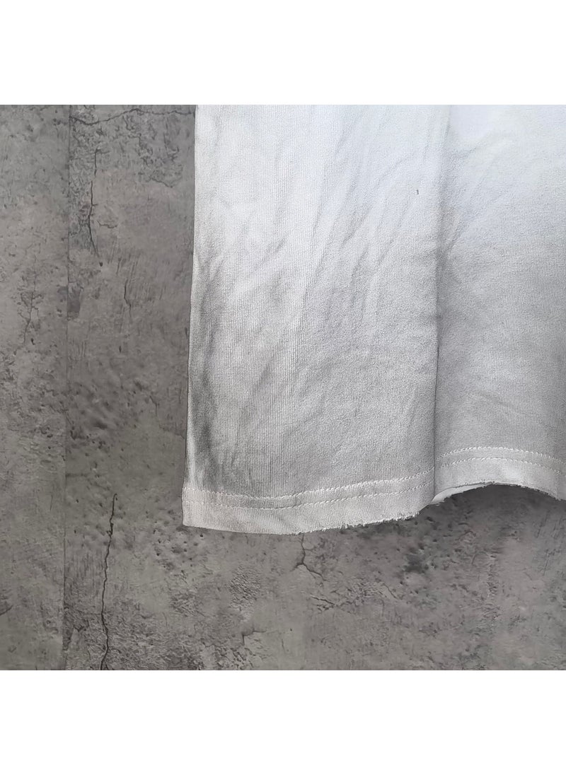 High-Quality Ripped Tee Unisex Oversized Milky White