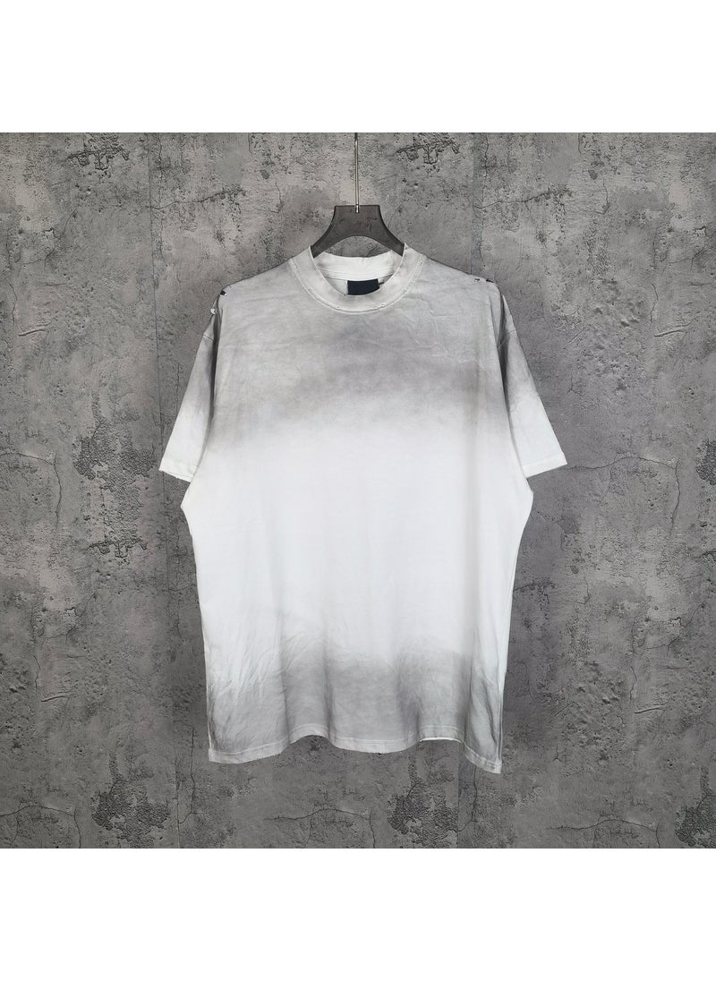 High-Quality Ripped Tee Unisex Oversized Milky White