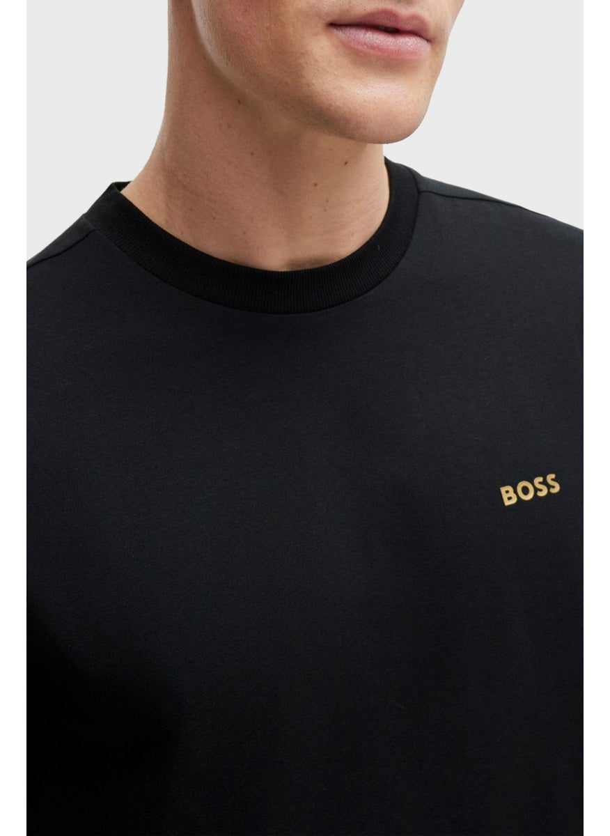 Stretch Cotton Crew Neck Regular Fit T Shirt Men's T Shirt 50506373 002