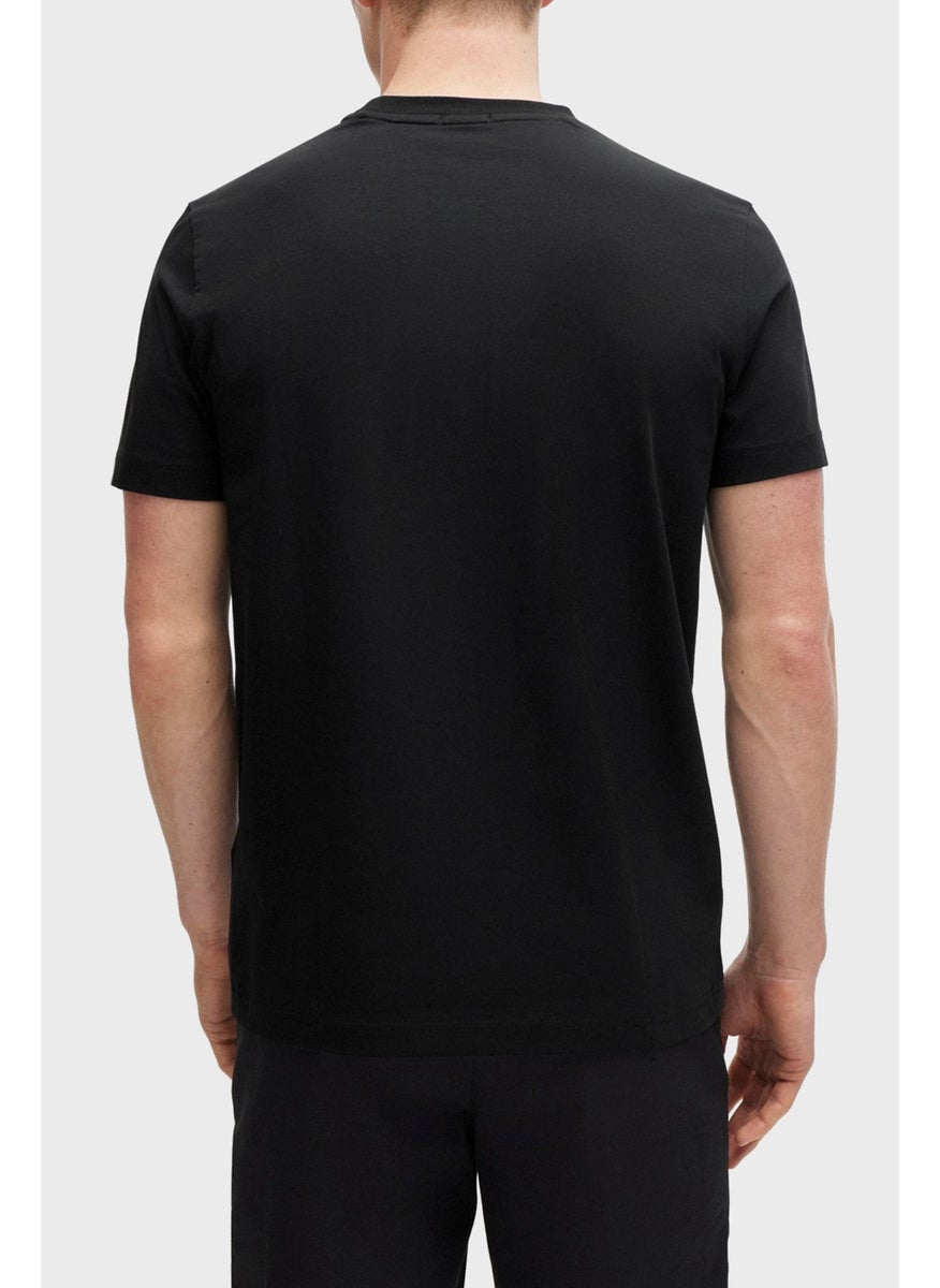 Stretch Cotton Crew Neck Regular Fit T Shirt Men's T Shirt 50506373 002