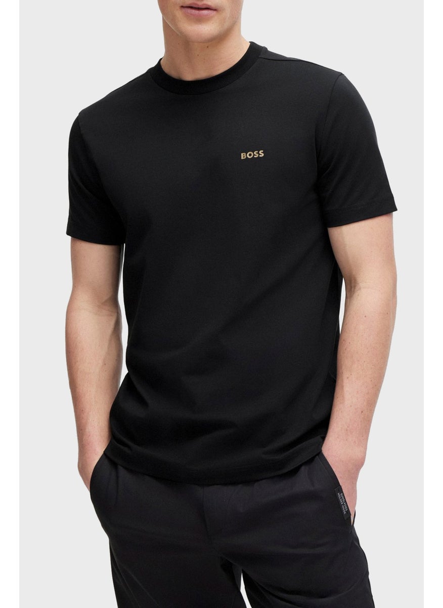 Stretch Cotton Crew Neck Regular Fit T Shirt Men's T Shirt 50506373 002