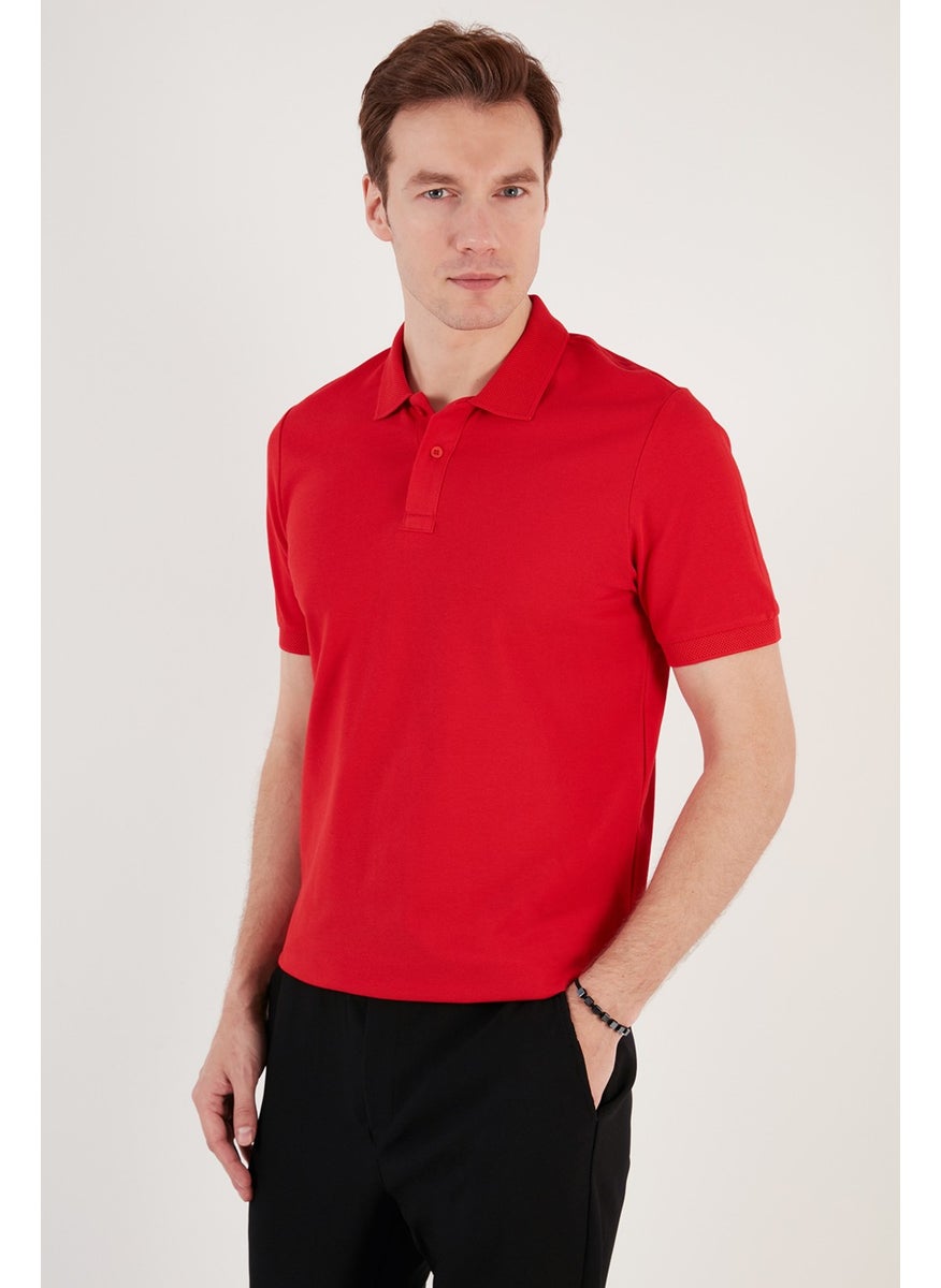 Cotton Regular Fit Buttoned Polo Collar T Shirt Men's Polo Collar T Shirt 5902739