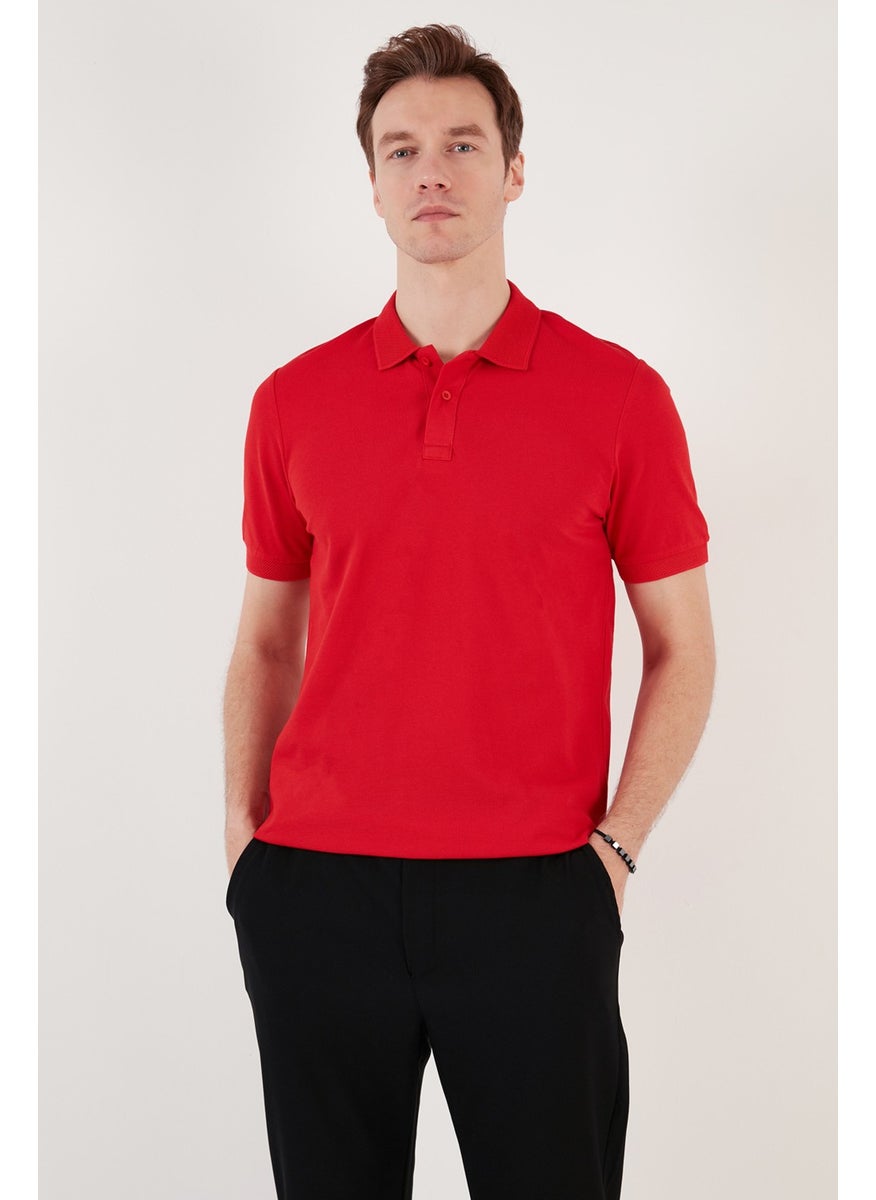 Cotton Regular Fit Buttoned Polo Collar T Shirt Men's Polo Collar T Shirt 5902739