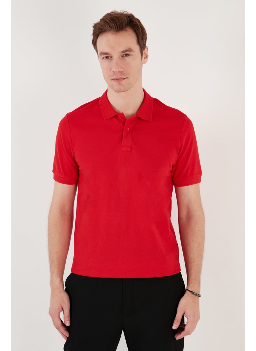 Cotton Regular Fit Buttoned Polo Collar T Shirt Men's Polo Collar T Shirt 5902739