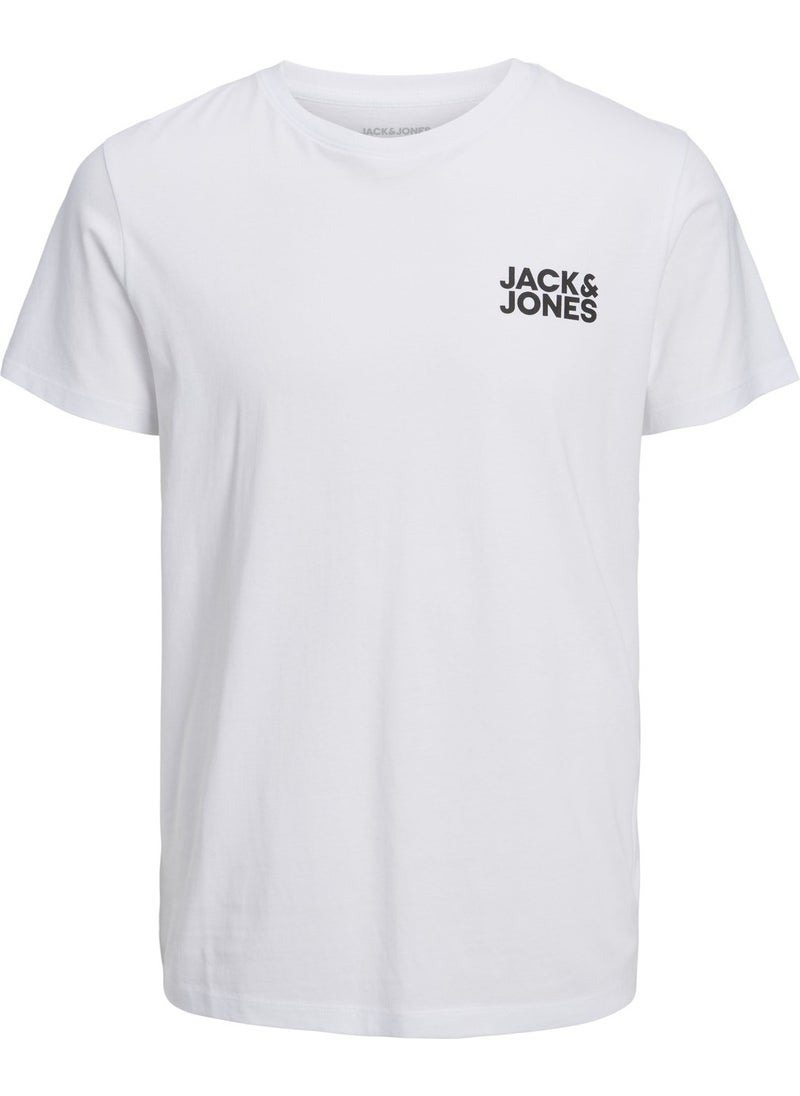 Crew Neck Logo Printed T-Shirt-Corplogo