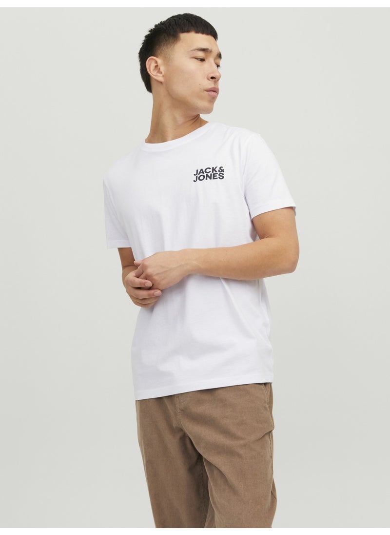 Crew Neck Logo Printed T-Shirt-Corplogo
