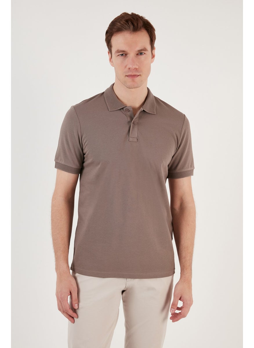 Cotton Regular Fit Buttoned Polo Collar T Shirt Men's Polo Collar T Shirt 5902739