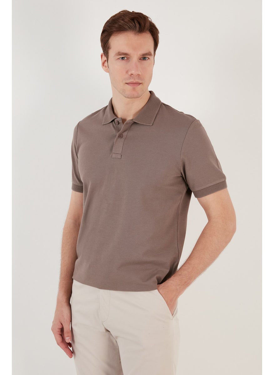 Cotton Regular Fit Buttoned Polo Collar T Shirt Men's Polo Collar T Shirt 5902739