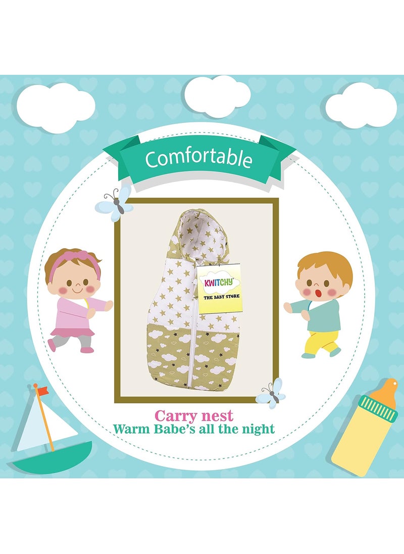 Kwitchy Baby Bed New Born Baby Beddin Set Sleeping Bag Mattress Mosquito Net Carry Nest Net Bed Essential Infants Combo Gift Baby Shower 06 Months Green 2PCS Set