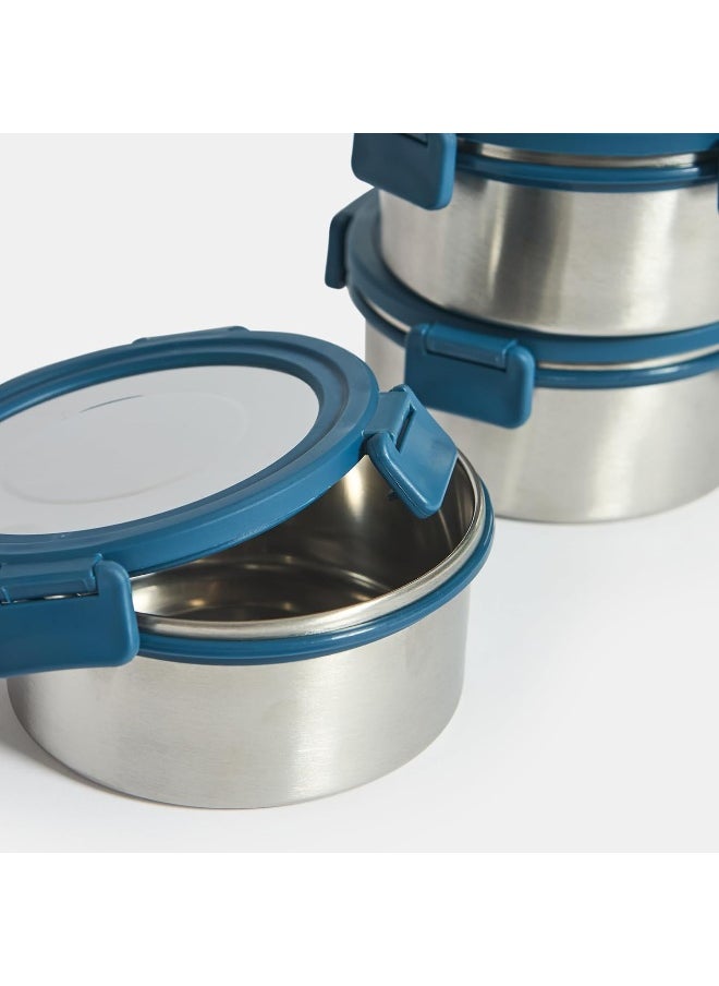 Sundarbans Gondh Lunch Box Set of 5, Stainless Steel
