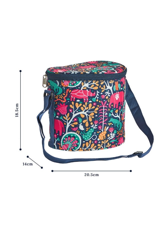 Sundarbans Gondh Lunch Box Set of 5, Stainless Steel