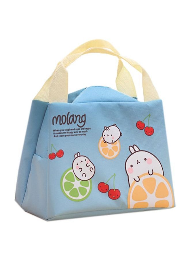 Cartoon Rabbit Printed Lunch Bag Blue/White/Green