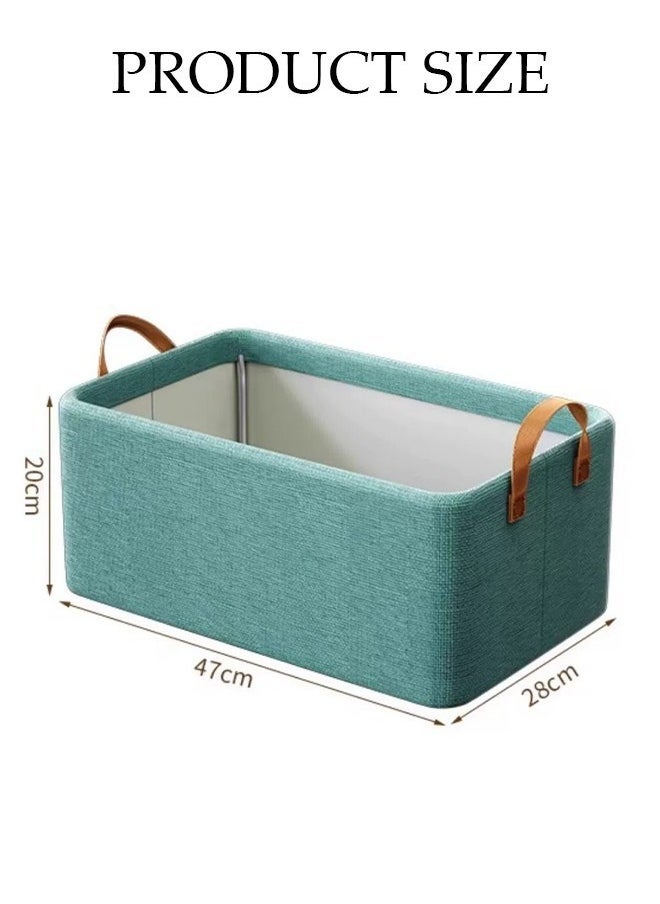 3pcs Foldable Closet Storage Organizer,Wardrobe Clothes Organizer for Clothes Jeans Washable Closet Storage Boxes with Carrying Handles Cube Storage Bin for Home Bedroom Office