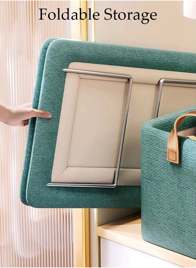 3pcs Foldable Closet Storage Organizer,Wardrobe Clothes Organizer for Clothes Jeans Washable Closet Storage Boxes with Carrying Handles Cube Storage Bin for Home Bedroom Office