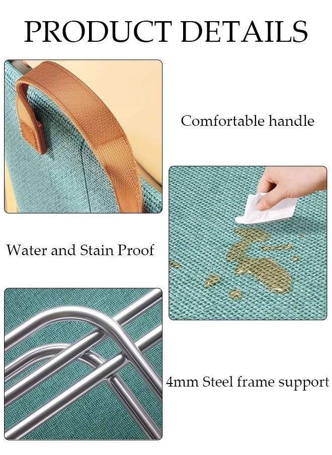 3pcs Foldable Closet Storage Organizer,Wardrobe Clothes Organizer for Clothes Jeans Washable Closet Storage Boxes with Carrying Handles Cube Storage Bin for Home Bedroom Office