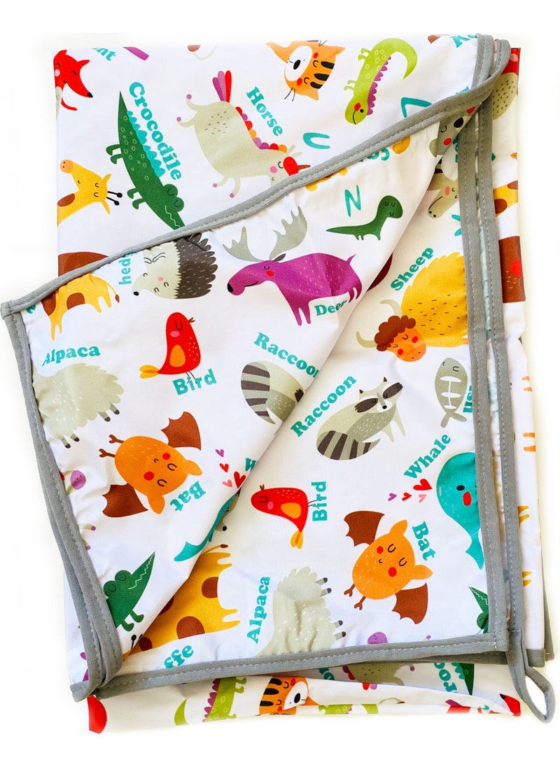 Zoo, Set of Two, 45X55CM Waterproof, Suspended, Multi-Purpose, Baby Care Blanket