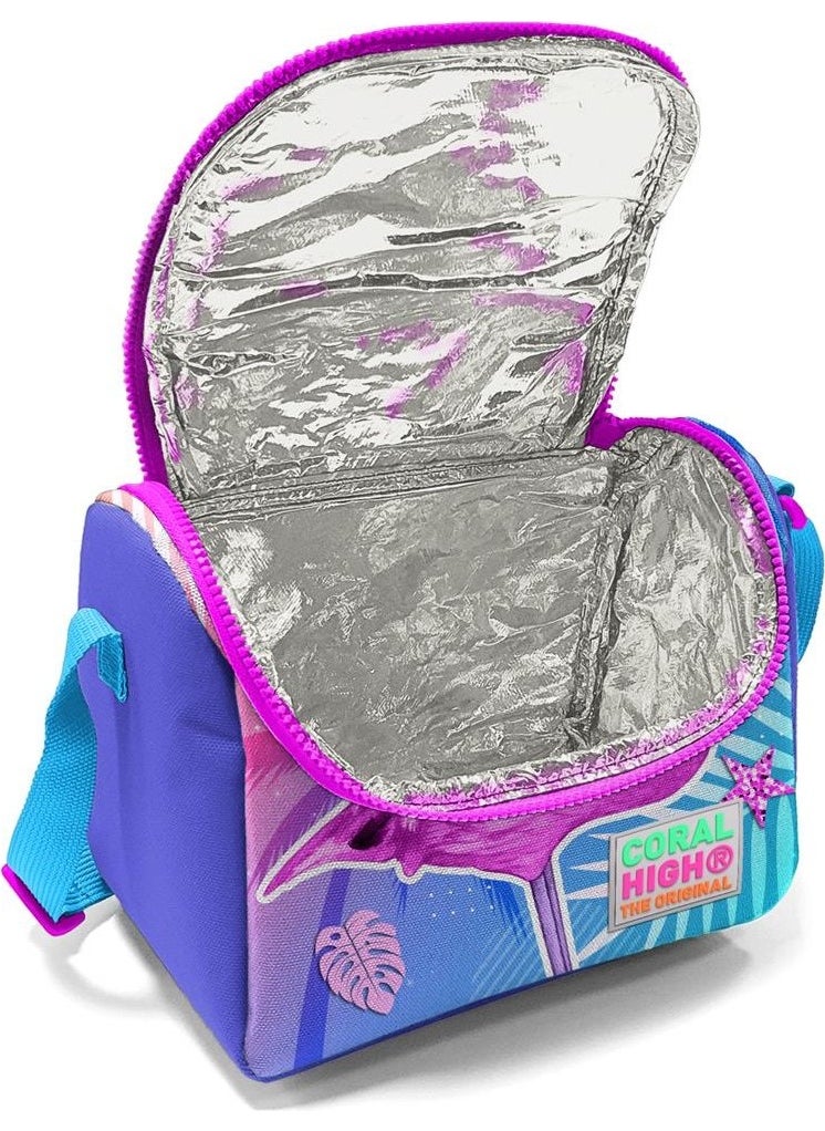 Kids Lavender Pink Flamingo Patterned Thermo Lunchbox 11705