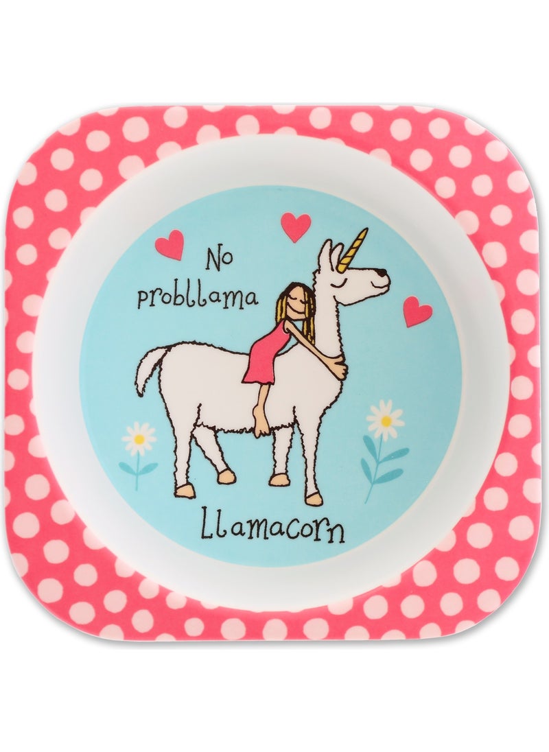 Mat Melamine Food Bowl Unicorn