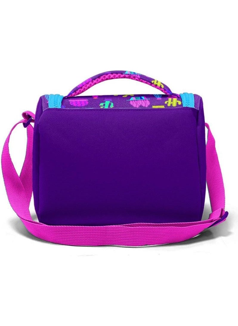 Kids Purple Pink Cactus Patterned Thermo Lunchbox 11802