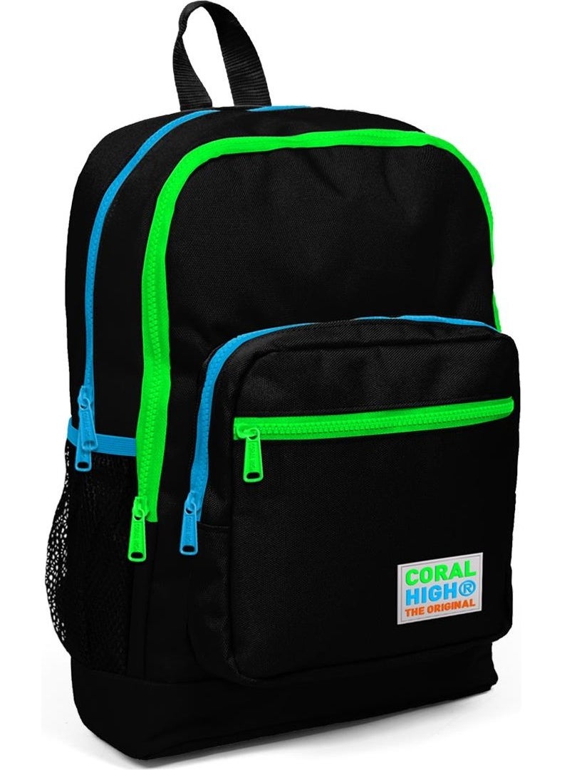 Four Compartment Black Primary School Bag 23717
