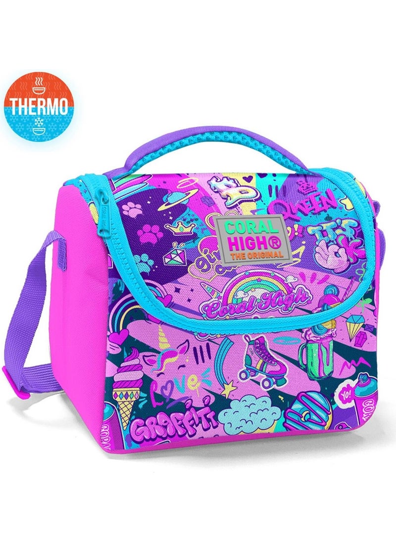 Kids Graffiti Patterned Thermo Lunchbox 11760