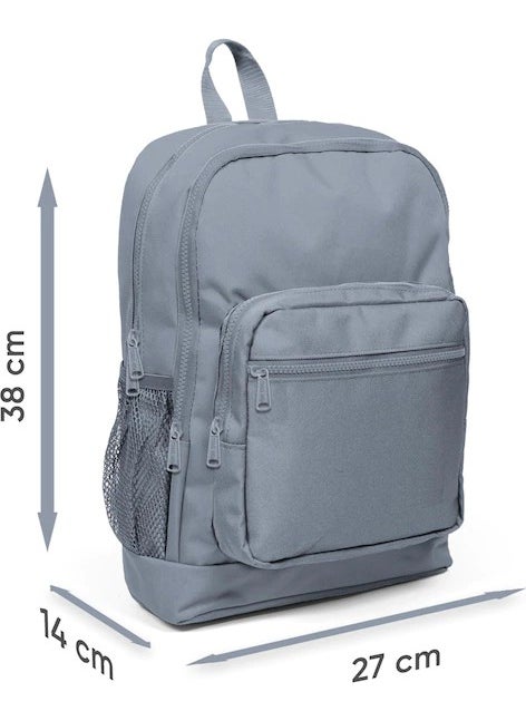 Purple Checkered Patterned School Backpack 23702