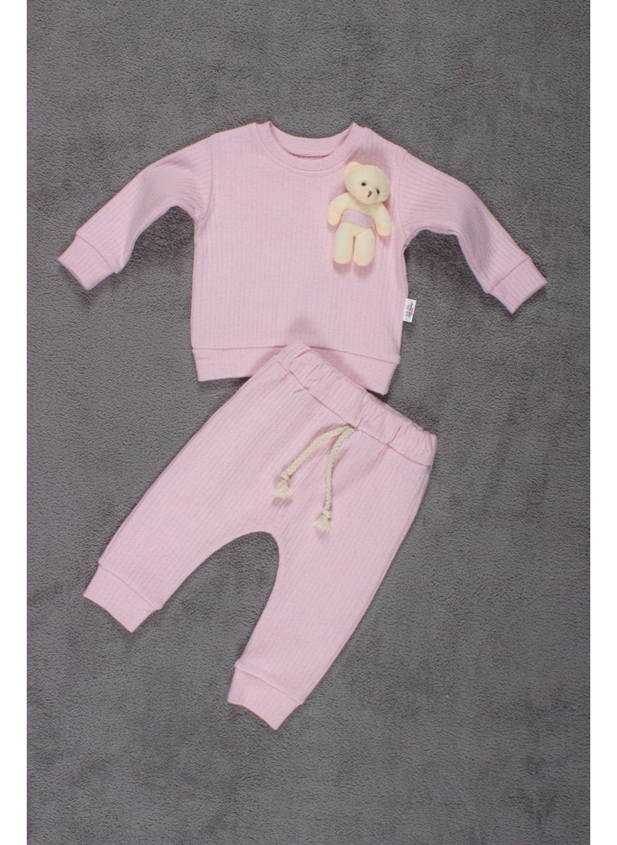 Style Teddy Bear Corded Bottom and Top Baby Set