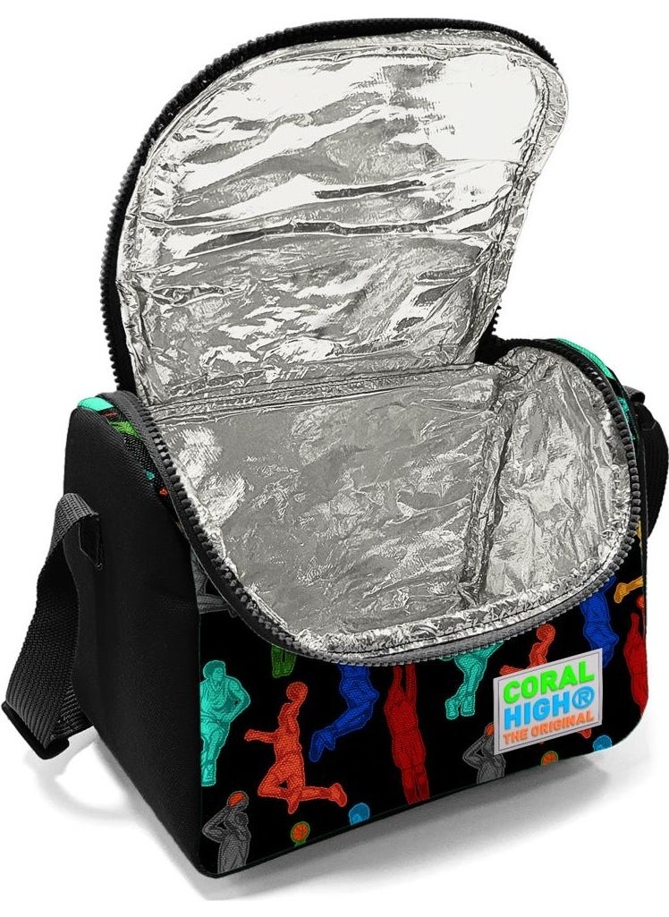 Kids Black Basketball Thermo Lunch Box 11809