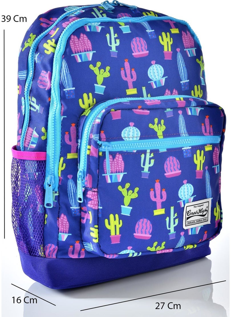 23108 Cactus Patterned School Bag Set of 3