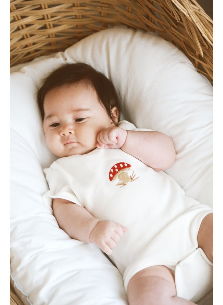 3-Piece Embroidered Snap Badi - Zıbın
