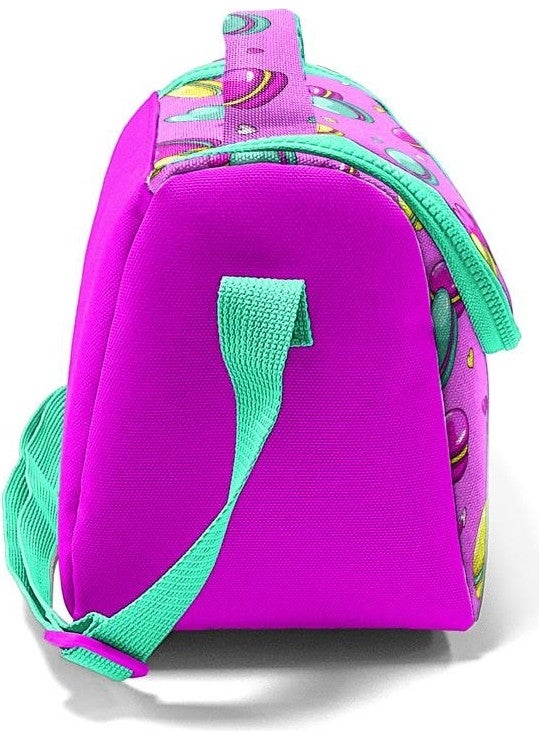 Kids Light Pink Water Green Macaron Patterned Thermo Lunch Box 11701