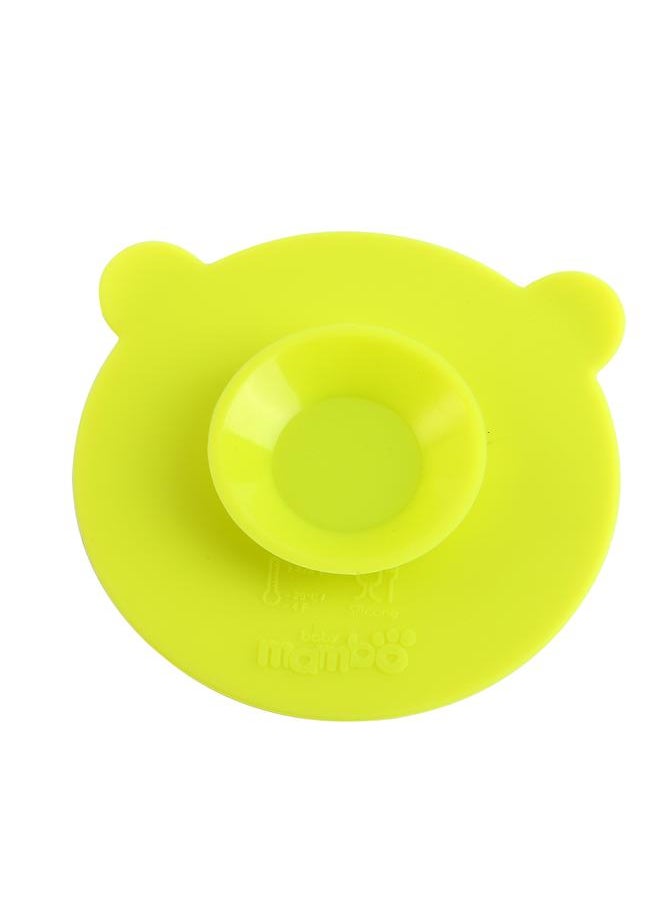 Silicone Baby Bowl Base Sucker Double sided Magic Suction Anti skid Tableware Placemat(Green)