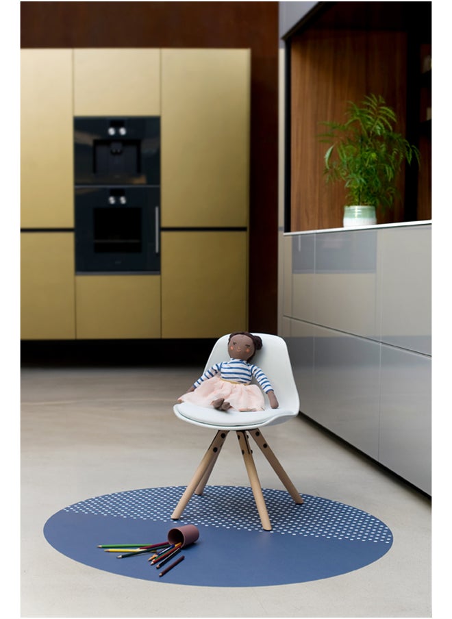 Spotted Clean Wean Mats - Blue Pansay