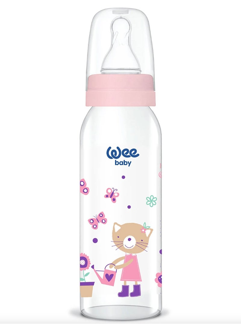 Classic Glass Baby Bottle 250 ml - Powder Pink