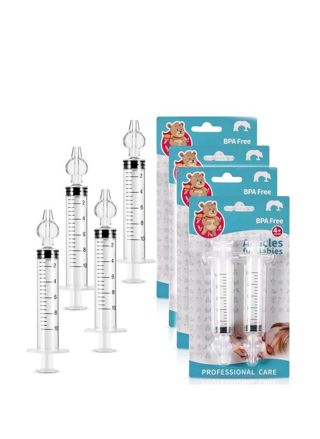 8 Pcs Baby Nasal Aspirator, Newborn Cleansing Snot, Babies Toddlers Essentials, Cleaner Quick Rinse Device BPA Free Nose Sucker for Infants Kids Children