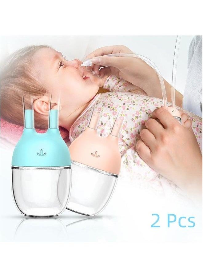 2 PCS Baby Nasal Aspirators, Snot Sucker, Nose Cleaner, Unblocker for Baby, Anti-Backflow Newborn Toddlers Congestion Relief