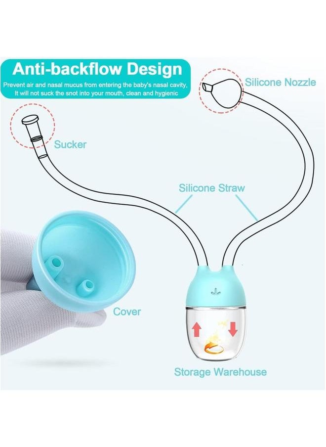 2 PCS Baby Nasal Aspirators, Snot Sucker, Nose Cleaner, Unblocker for Baby, Anti-Backflow Newborn Toddlers Congestion Relief