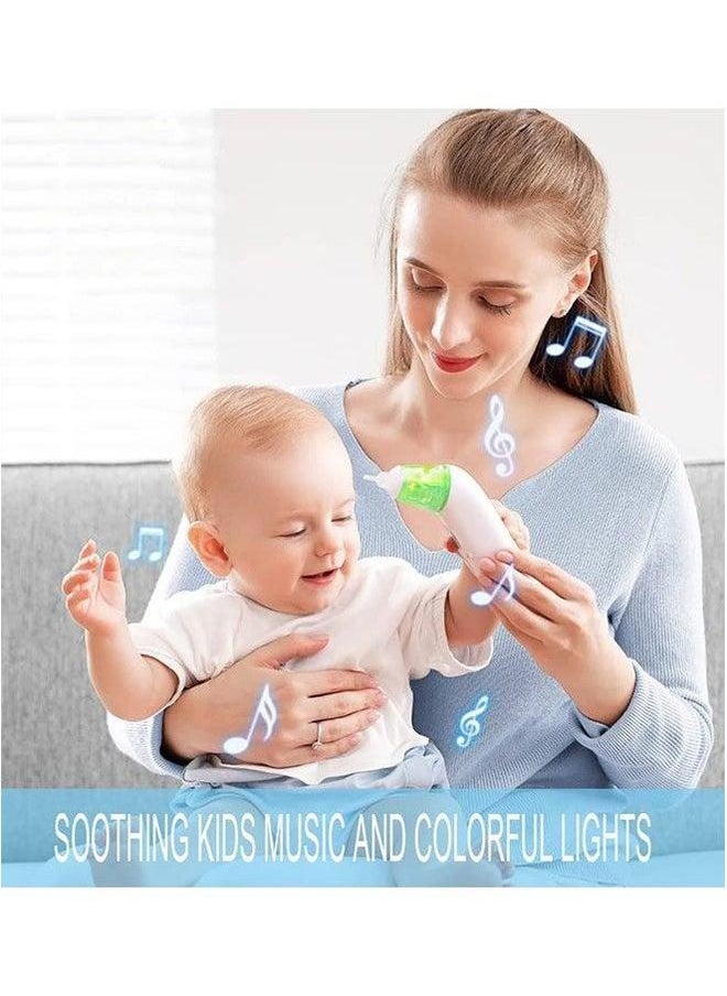 Baby Nasal Aspirator,Electric Nose Sucker with Adjustable 3 Levels Suction,3 Silicone Tips,Rechargeable Booger for Babies Colorful Light Soothing Function and Lullaby